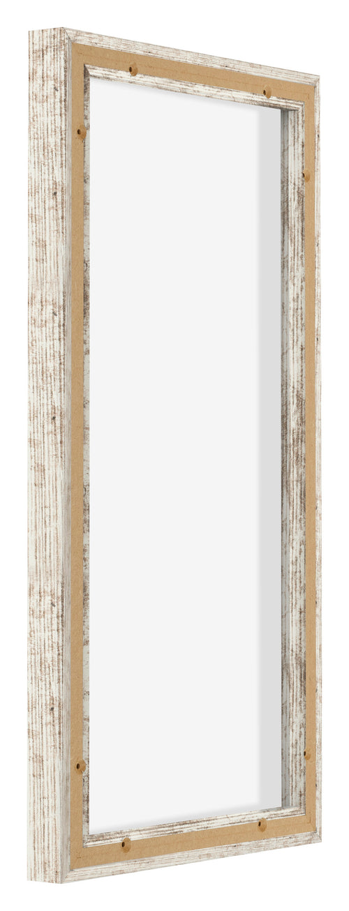 Lyon MDF Canvas Floater Frame 1 2 White Vintage Back Oblique | Yourdecoration.co.uk