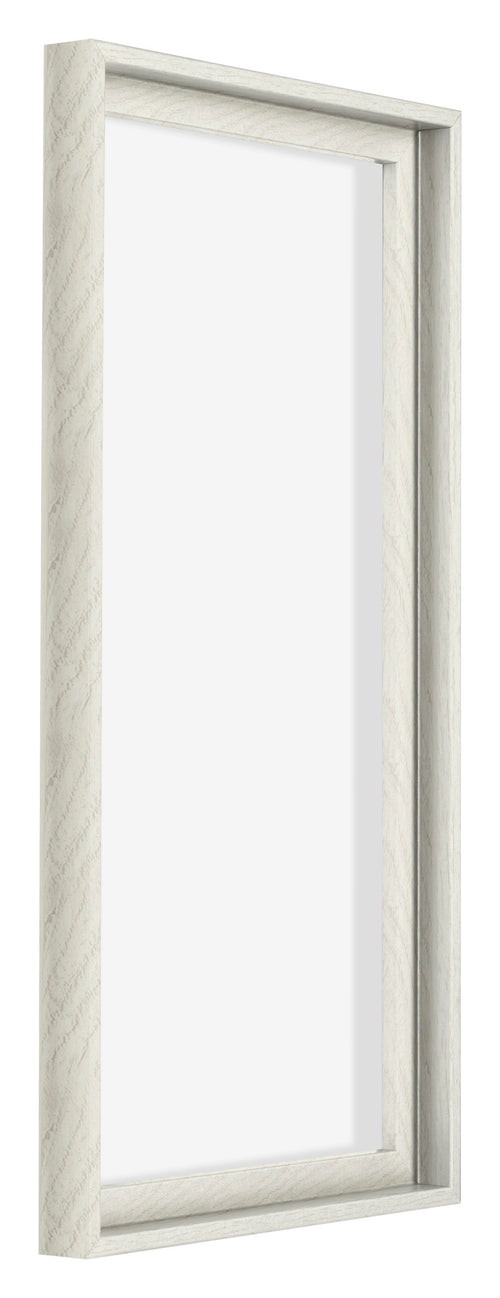 Lyon MDF Canvas Floater Frame 1 2 White Wash Front Oblique | Yourdecoration.co.uk