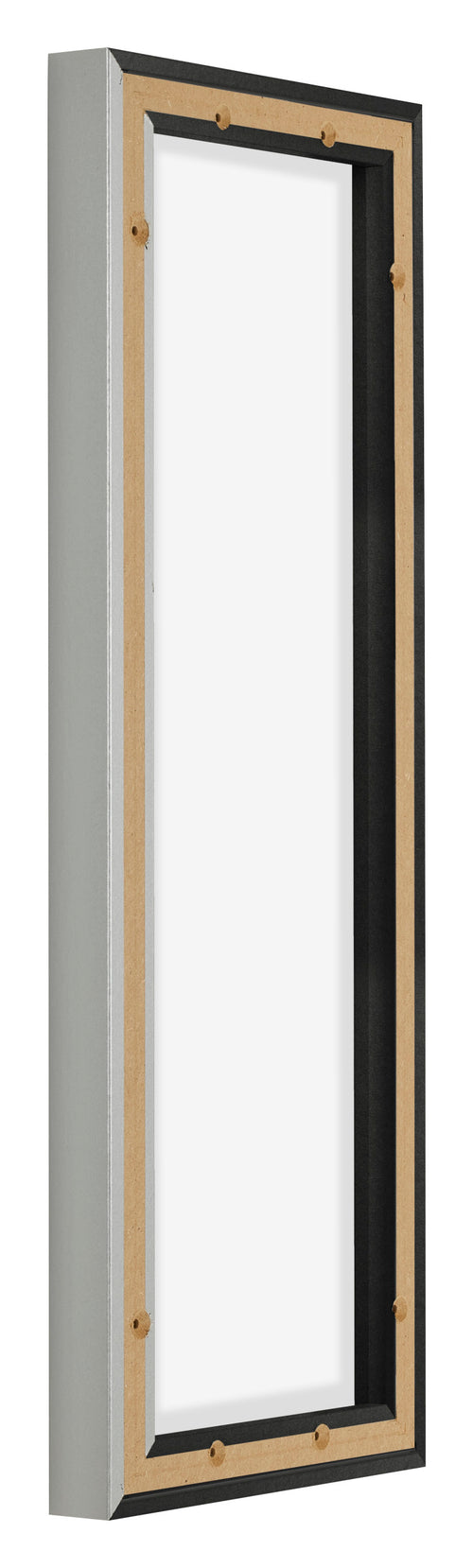 Lyon MDF Canvas Floater Frame 1 3 Black Matte Back Oblique | Yourdecoration.co.uk