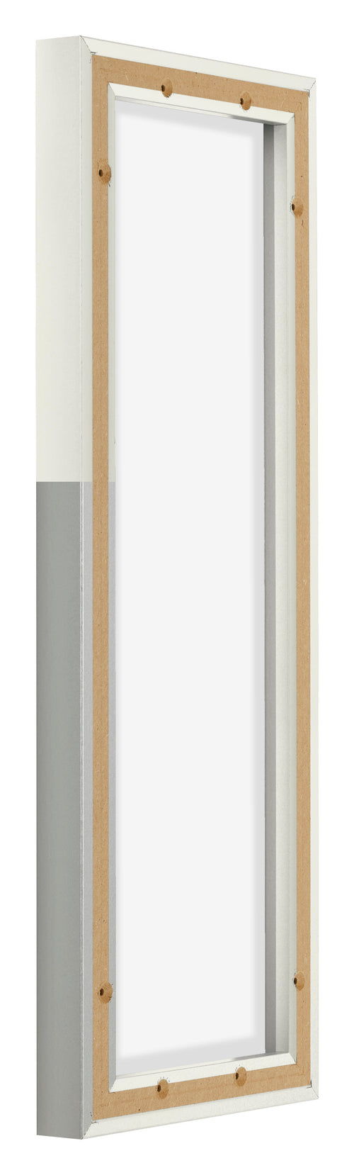 Lyon MDF Canvas Floater Frame 1 3 White Matte Back Oblique | Yourdecoration.co.uk