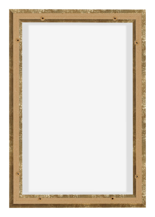 Lyon MDF Canvas Floater Frame 2 3 Gold Antique Back | Yourdecoration.co.uk