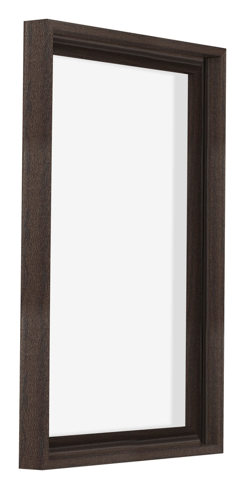 Lyon MDF Canvas Floater Frame 2 3 Oak Dark Front Oblique | Yourdecoration.co.uk