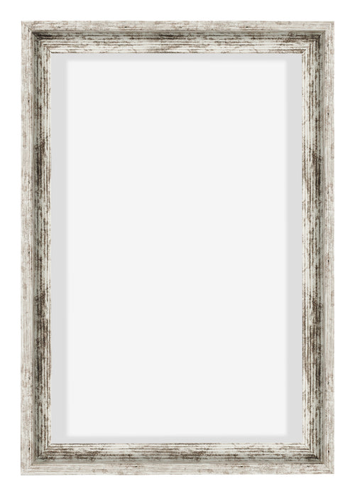 Lyon MDF Canvas Floater Frame 2 3 White Vintage Front | Yourdecoration.co.uk