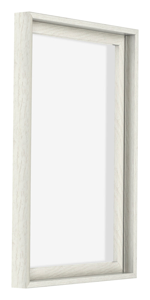 Lyon MDF Canvas Floater Frame 2 3 White Wash Front Oblique | Yourdecoration.co.uk