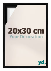Lyon MDF Canvas Floater Frame 20x30cm Black Matte Front Size | Yourdecoration.co.uk