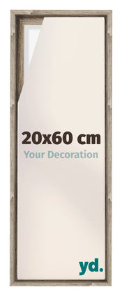 Lyon MDF Canvas Floater Frame 20x60cm Sonoma Oak Voorzijde Maat | Yourdecoration.co.uk