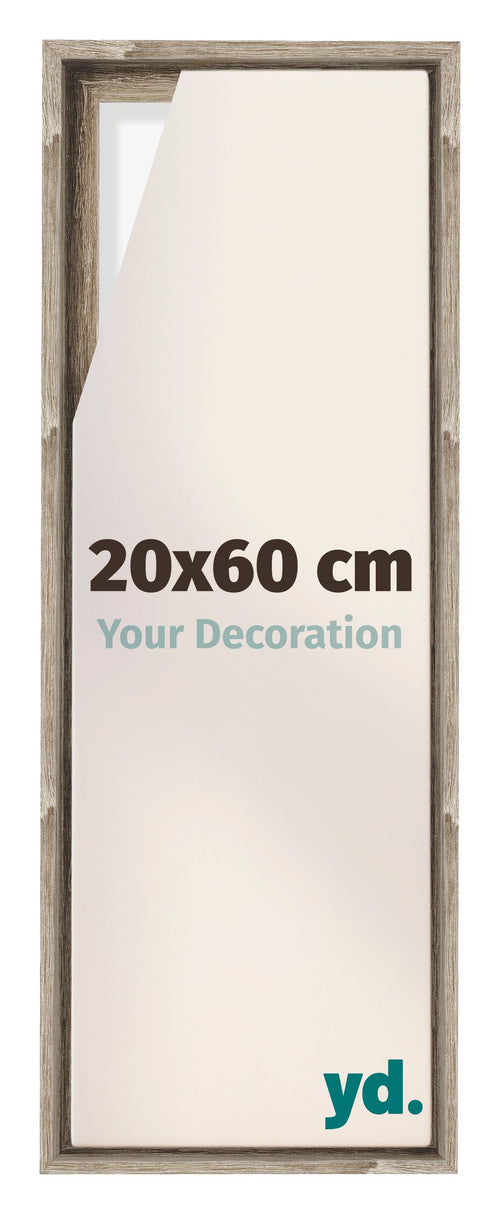 Lyon MDF Canvas Floater Frame 20x60cm Sonoma Oak Voorzijde Maat | Yourdecoration.co.uk