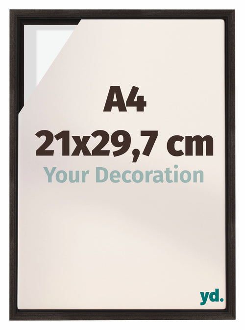 Lyon MDF Canvas Floater Frame 21x29 7cm A4 Oak Dark Front Size | Yourdecoration.co.uk