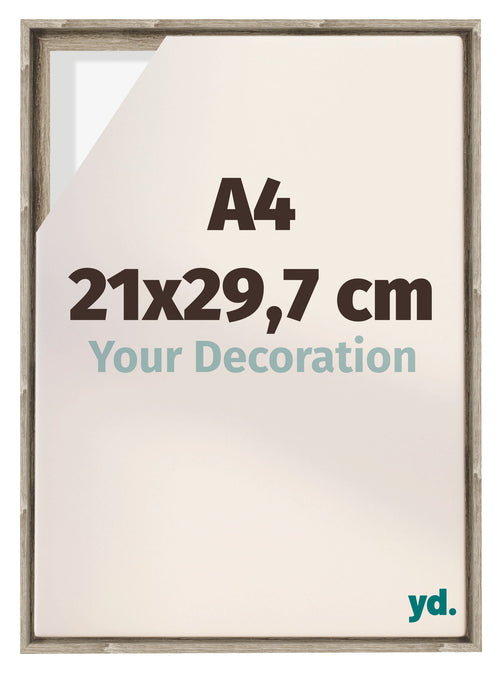Lyon MDF Canvas Floater Frame 21x29 7cm A4 Sonoma Oak Voorzijde Maat | Yourdecoration.co.uk