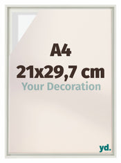 Lyon MDF Canvas Floater Frame 21x29 7cm A4 White Matte Front Size | Yourdecoration.co.uk