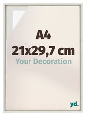 Lyon MDF Canvas Floater Frame 21x29 7cm A4 White Wash Voorzijde Maat | Yourdecoration.co.uk