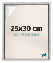 Lyon MDF Canvas Floater Frame 25x30cm Silver Matte Front Size | Yourdecoration.co.uk