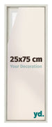 Lyon MDF Canvas Floater Frame 25x75cm White Wash Voorzijde Maat | Yourdecoration.co.uk