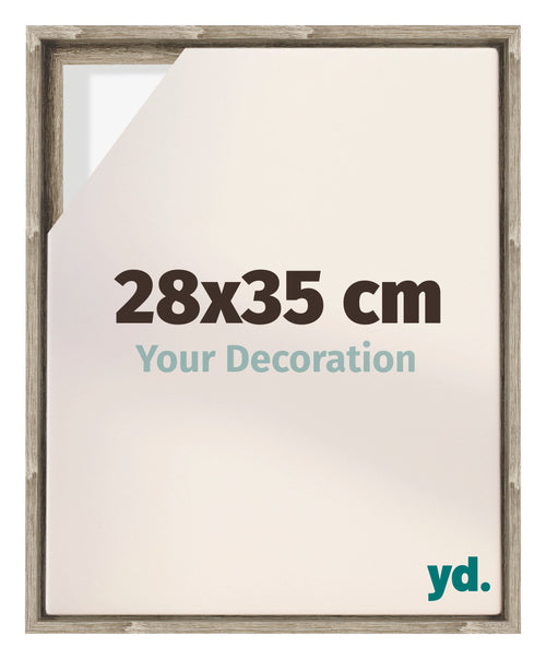 Lyon MDF Canvas Floater Frame 28x35cm Sonoma Oak Voorzijde Maat | Yourdecoration.co.uk