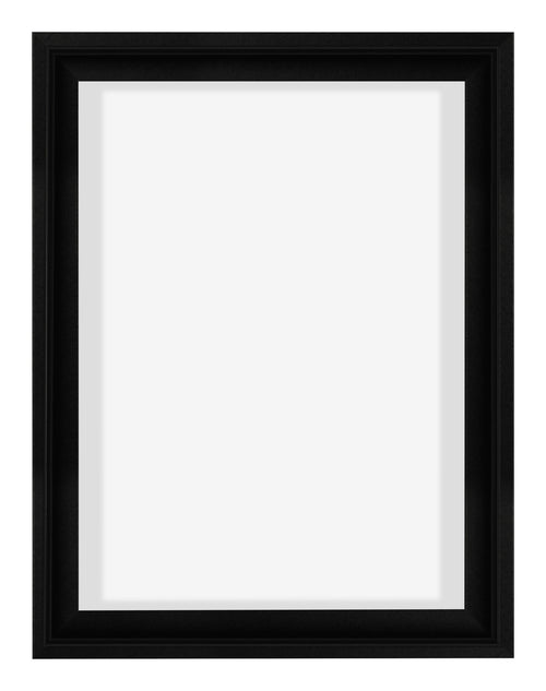 Lyon MDF Canvas Floater Frame 3 4 Black Matte Front | Yourdecoration.co.uk
