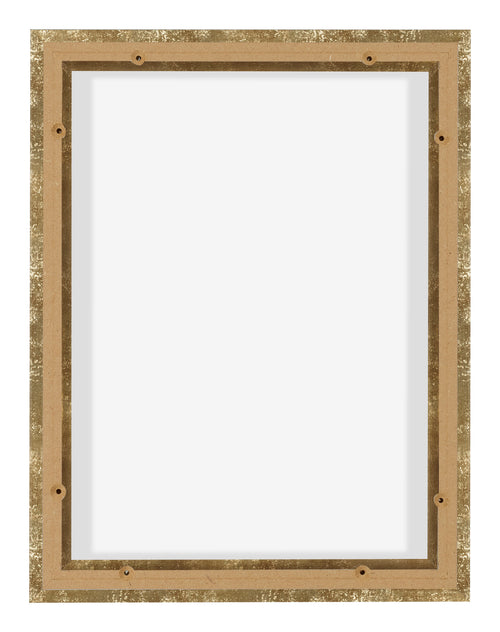Lyon MDF Canvas Floater Frame 3 4 Gold Antique Back | Yourdecoration.co.uk