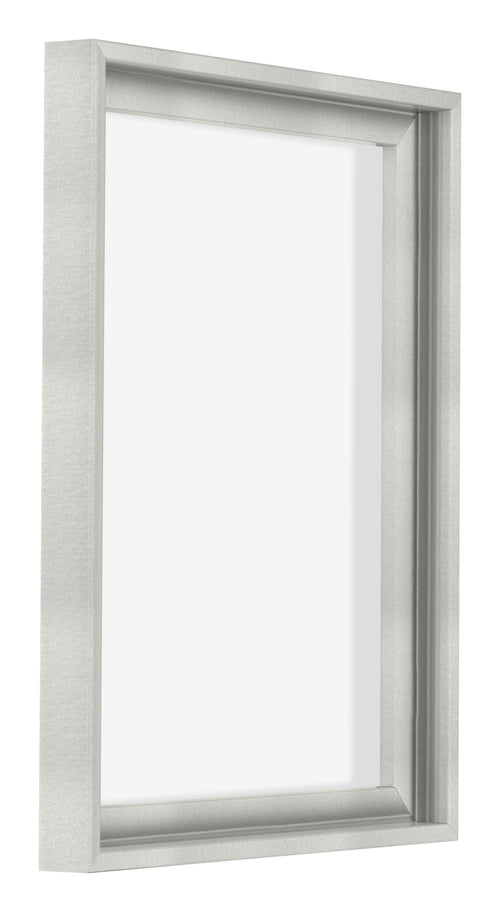 Lyon MDF Canvas Floater Frame 3 4 Silver Matte Front Oblique | Yourdecoration.co.uk