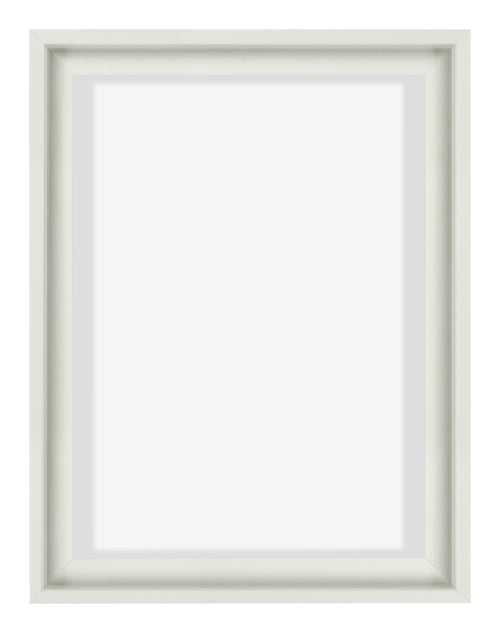Lyon MDF Canvas Floater Frame 3 4 White Matte Front | Yourdecoration.co.uk