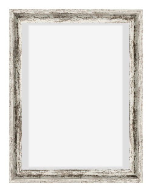 Lyon MDF Canvas Floater Frame 3 4 White Vintage Front | Yourdecoration.co.uk