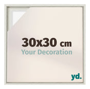 Lyon MDF Canvas Floater Frame 30x30cm White Wash Voorzijde Maat | Yourdecoration.co.uk