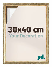 Lyon MDF Canvas Floater Frame 30x40cm Gold Antique Front Size | Yourdecoration.co.uk
