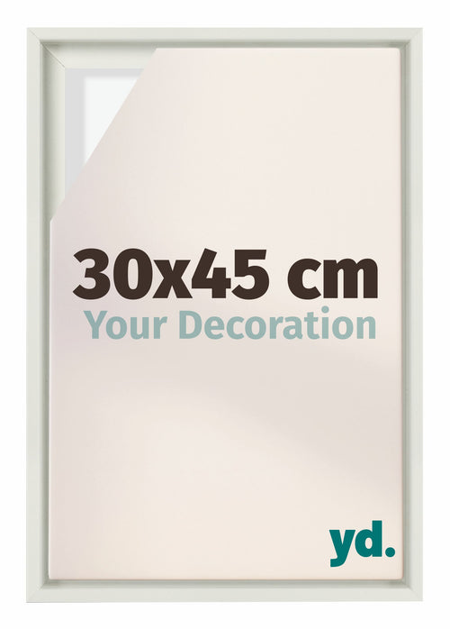 Lyon MDF Canvas Floater Frame 30x45cm White Matte Front Size | Yourdecoration.co.uk