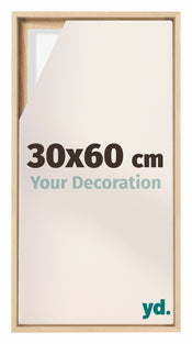 Lyon MDF Canvas Floater Frame 30x60cm Beech Front Size | Yourdecoration.co.uk