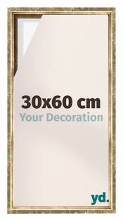 Lyon MDF Canvas Floater Frame 30x60cm Gold Antique Front Size | Yourdecoration.co.uk