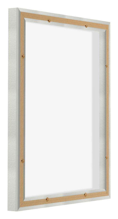 Lyon MDF Canvas Floater Frame 4 5 Silver Matte Back Oblique | Yourdecoration.co.uk