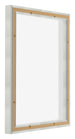 Lyon MDF Canvas Floater Frame 4 5 Silver Matte Back Oblique | Yourdecoration.co.uk