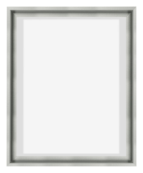 Lyon MDF Canvas Floater Frame 4 5 Silver Matte Front | Yourdecoration.co.uk