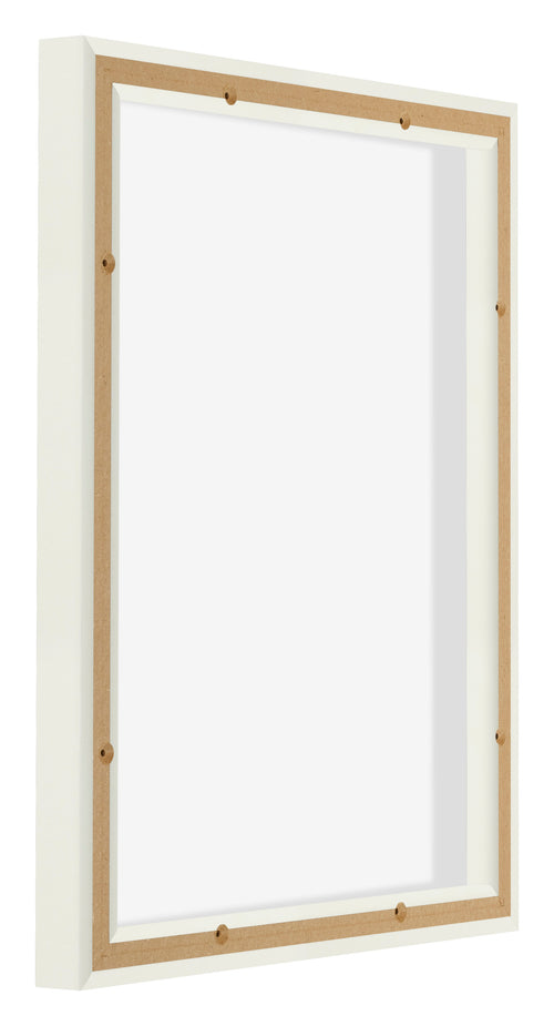 Lyon MDF Canvas Floater Frame 4 5 White Matte Back Oblique | Yourdecoration.co.uk