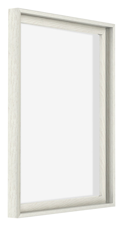 Lyon MDF Canvas Floater Frame 4 5 White Wash Front Oblique | Yourdecoration.co.uk