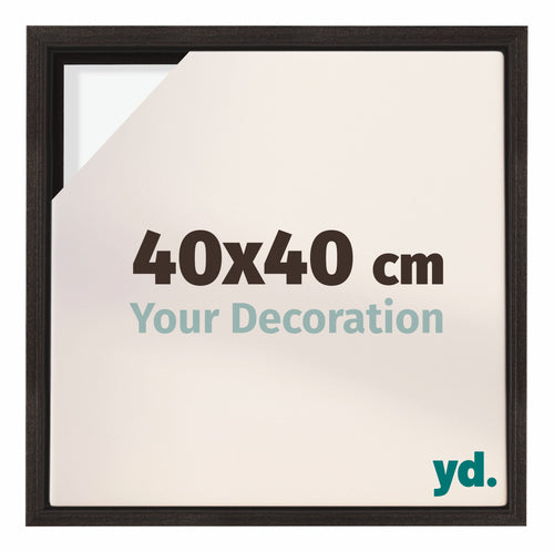 Lyon MDF Canvas Floater Frame 40x40cm Oak Dark Front Size | Yourdecoration.co.uk