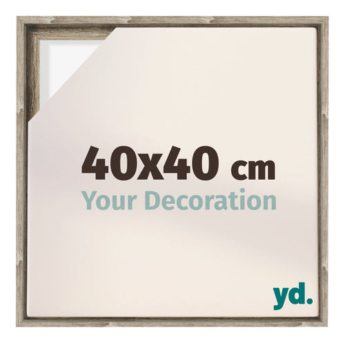 Lyon MDF Canvas Floater Frame 40x40cm Sonoma Oak Voorzijde Maat | Yourdecoration.co.uk