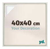 Lyon MDF Canvas Floater Frame 40x40cm White Matte Front Size | Yourdecoration.co.uk