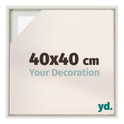 Lyon MDF Canvas Floater Frame 40x40cm White Wash Voorzijde Maat | Yourdecoration.co.uk