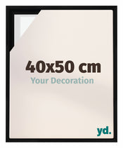 Lyon MDF Canvas Floater Frame 40x50cm Black Matte Front Size | Yourdecoration.co.uk
