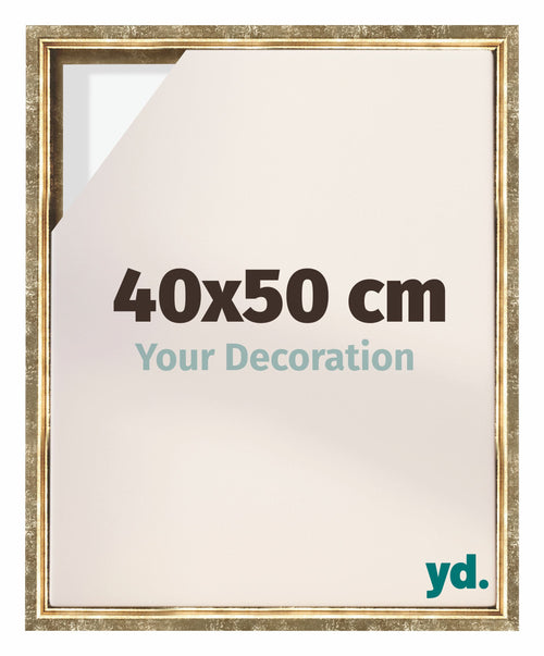 Lyon MDF Canvas Floater Frame 40x50cm Gold Antique Front Size | Yourdecoration.co.uk