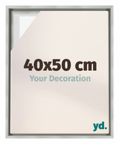 Lyon MDF Canvas Floater Frame 40x50cm Silver Matte Front Size | Yourdecoration.co.uk
