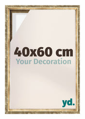 Lyon MDF Canvas Floater Frame 40x60cm Gold Antique Front Size | Yourdecoration.co.uk