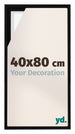 Lyon MDF Canvas Floater Frame 40x80cm Black Matte Front Size | Yourdecoration.co.uk