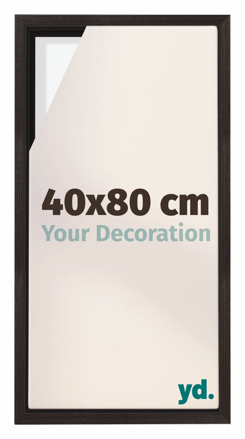 Lyon MDF Canvas Floater Frame 40x80cm Oak Dark Front Size | Yourdecoration.co.uk