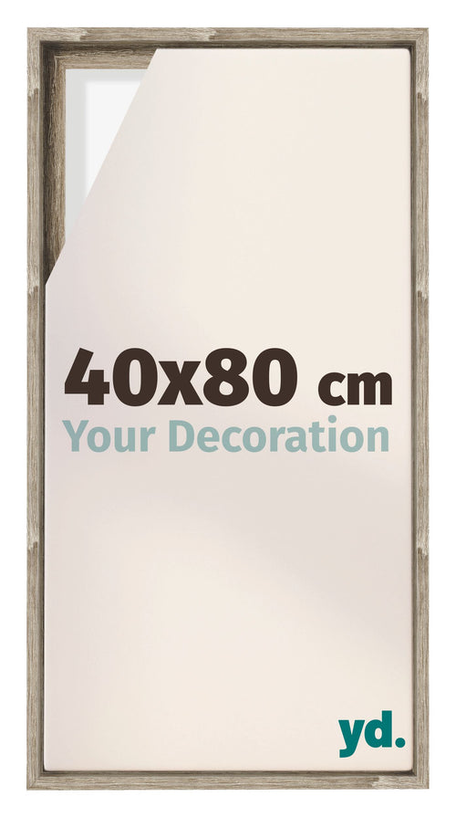 Lyon MDF Canvas Floater Frame 40x80cm Sonoma Oak Voorzijde Maat | Yourdecoration.co.uk