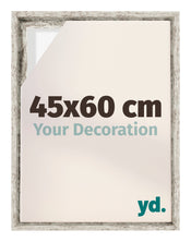 Lyon MDF Canvas Floater Frame 45x60cm White Vintage Voorzijde Maat | Yourdecoration.co.uk