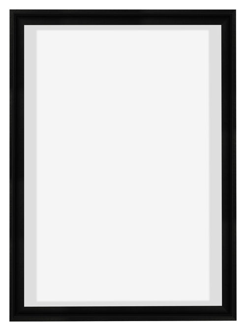 Lyon MDF Canvas Floater Frame 5 7 Black Matte Front | Yourdecoration.co.uk