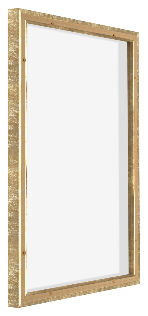 Lyon MDF Canvas Floater Frame 5 7 Gold Antique Back Oblique | Yourdecoration.co.uk