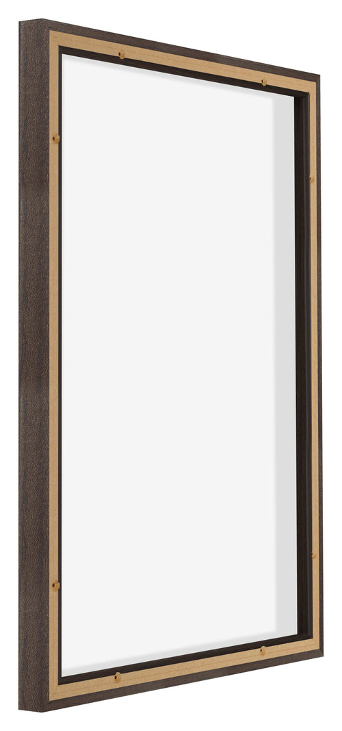Lyon MDF Canvas Floater Frame 5 7 Oak Dark Back Oblique | Yourdecoration.co.uk