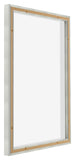 Lyon MDF Canvas Floater Frame 5 7 Silver Matte Back Oblique | Yourdecoration.co.uk