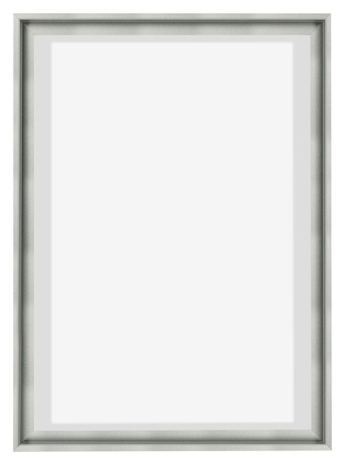 Lyon MDF Canvas Floater Frame 5 7 Silver Matte Front | Yourdecoration.co.uk